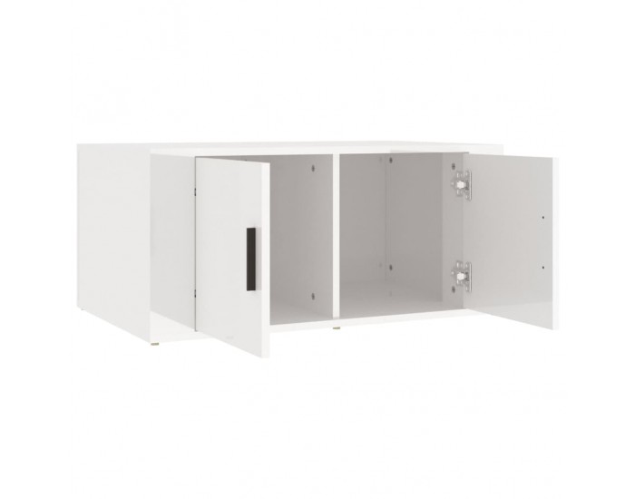 Sonata H Кафе маса, бял гланц, 80x50x36 см, инженерно дърво