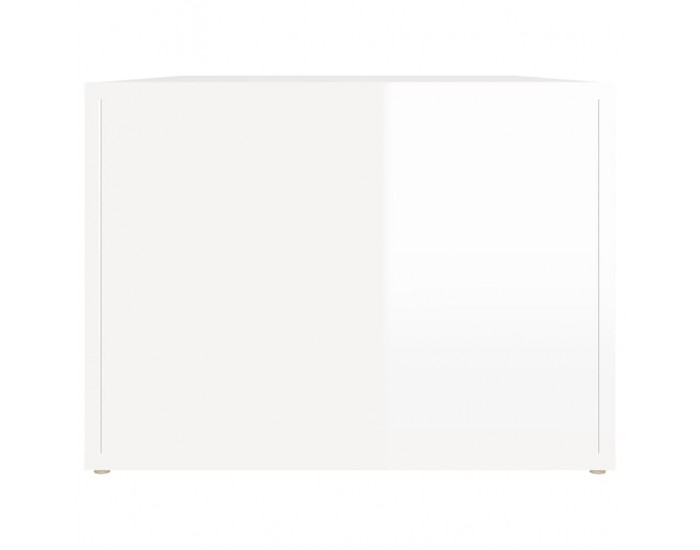 Sonata H Кафе маса, бял гланц, 80x50x36 см, инженерно дърво