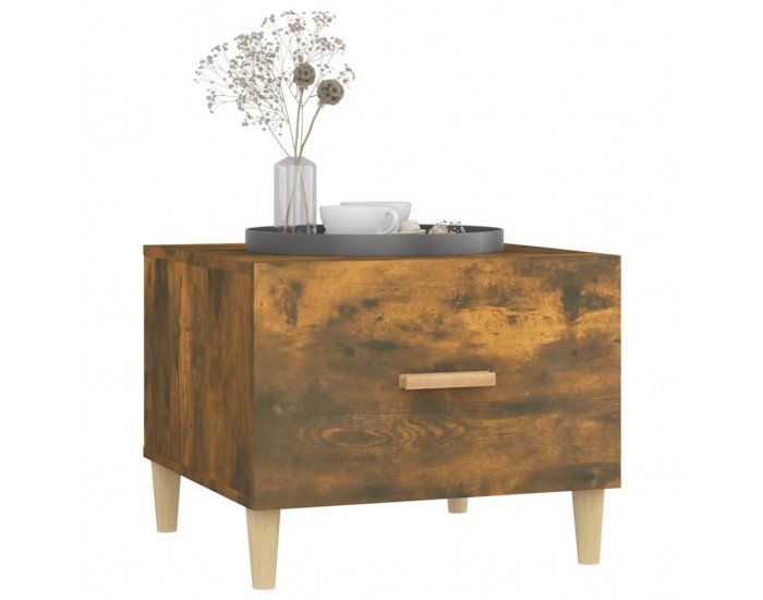 Sonata H Кафе маса, опушен дъб, 50x50x40 см, инженерно дърво