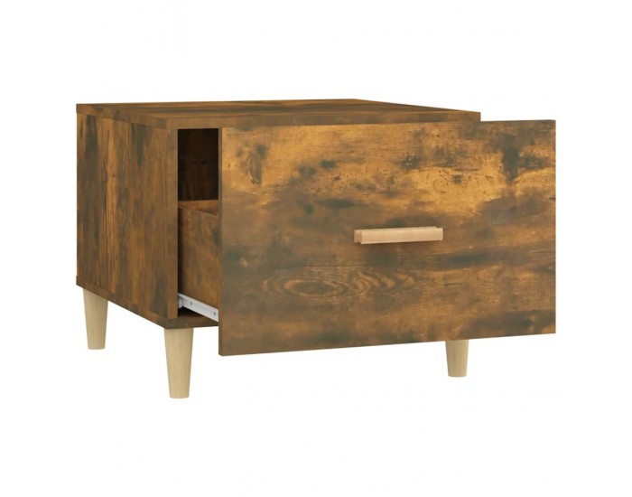 Sonata H Кафе маса, опушен дъб, 50x50x40 см, инженерно дърво