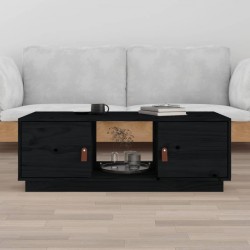 Sonata H Кафе маса, черна, 100x50x35 см, борово дърво масив - Холни маси