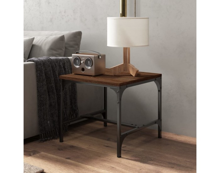 Sonata H Странична маса, кафяв дъб, 40x40x35 см, инженерно дърво