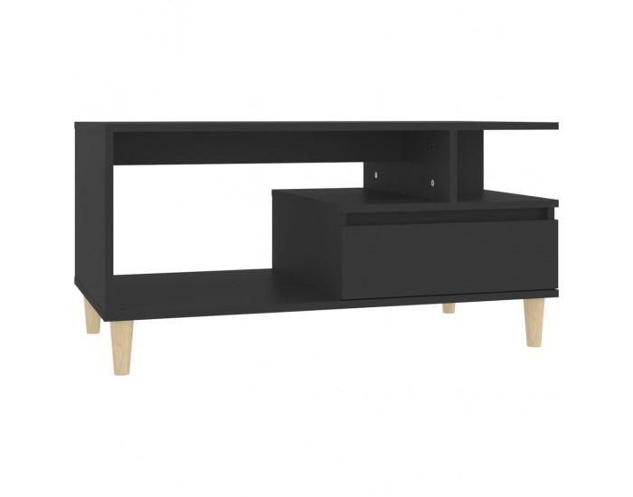 Sonata H Маса за кафе, черна, 90x49x45 см, инженерно дърво