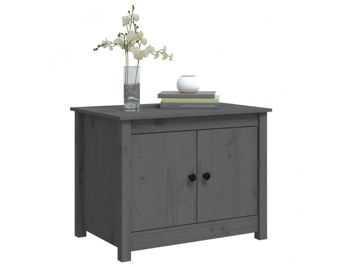 Sonata H Кафе маса, Сиво, 71x49x55 см, борово дърво масив