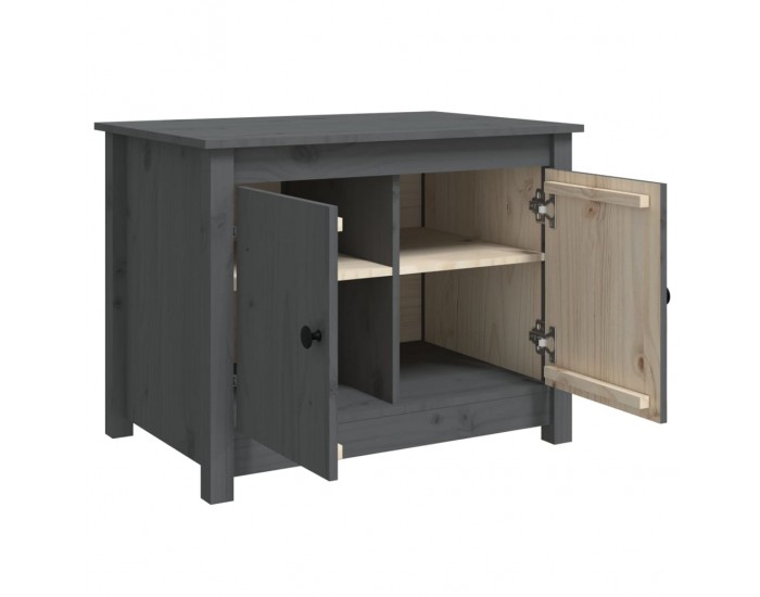 Sonata H Кафе маса, Сиво, 71x49x55 см, борово дърво масив