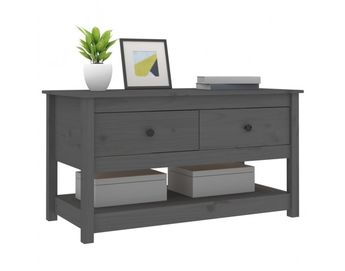 Sonata H Кафе маса, Сиво, 102x49x55 см, борово дърво масив