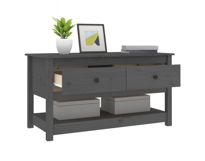 Sonata H Кафе маса, Сиво, 102x49x55 см, борово дърво масив