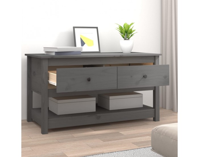 Sonata H Кафе маса, Сиво, 102x49x55 см, борово дърво масив