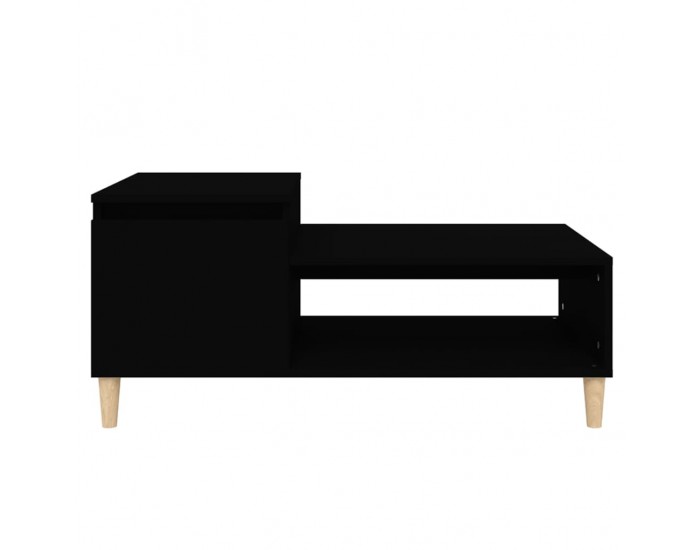 Sonata H Маса за кафе, черна, 100x50x45 см, инженерно дърво