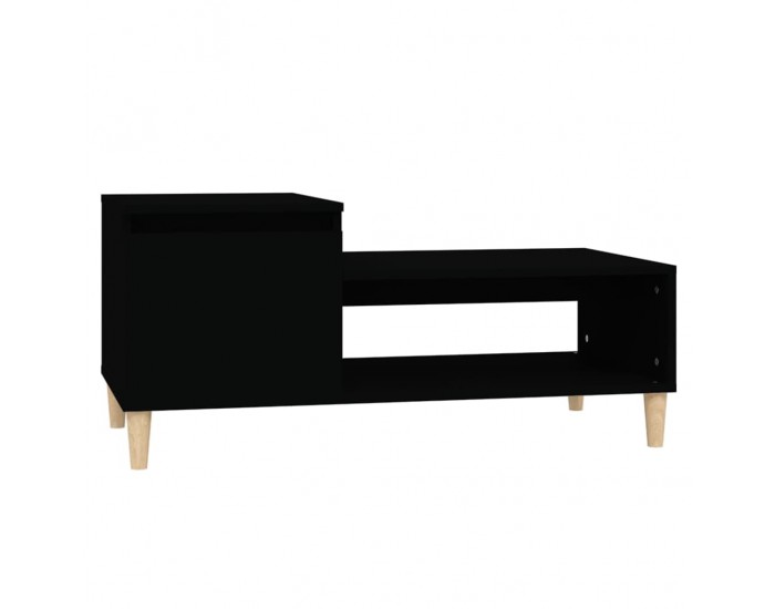 Sonata H Маса за кафе, черна, 100x50x45 см, инженерно дърво