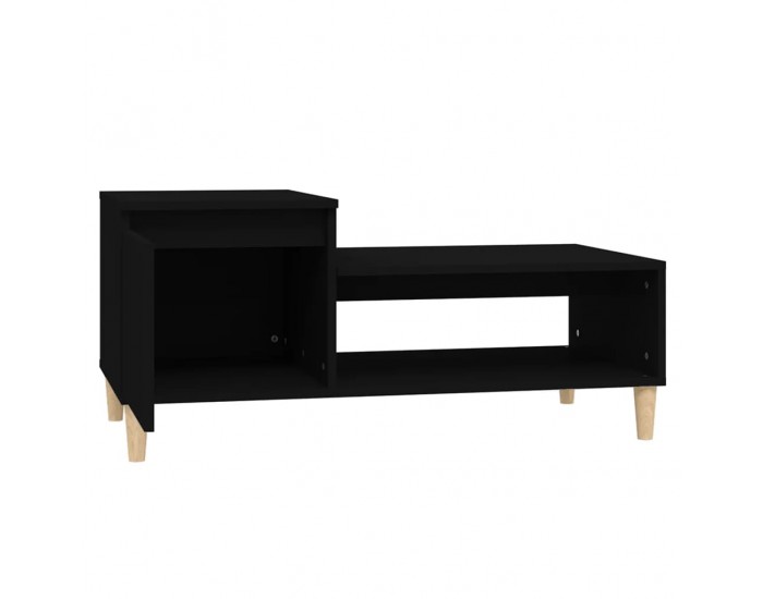 Sonata H Маса за кафе, черна, 100x50x45 см, инженерно дърво