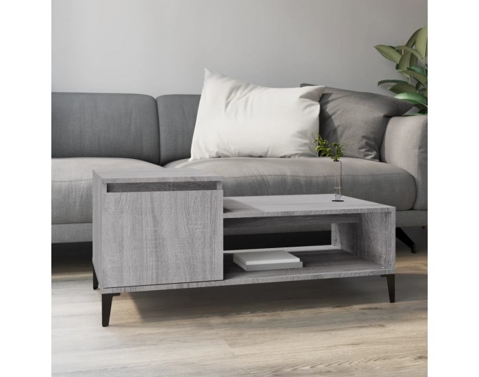 Sonata H Кафе маса, сив сонома, 100x50x45 см, инженерно дърво