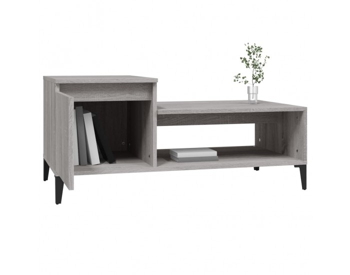 Sonata H Кафе маса, сив сонома, 100x50x45 см, инженерно дърво