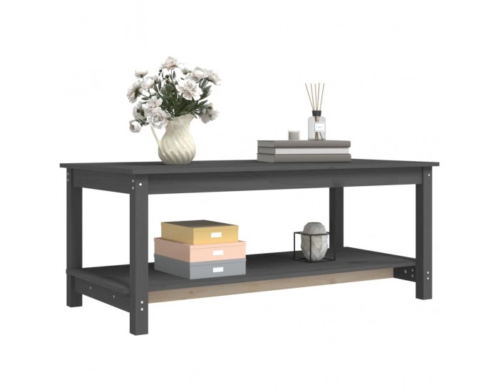 Sonata H Кафе маса, сива, 110x55x45 см, борово дърво масив