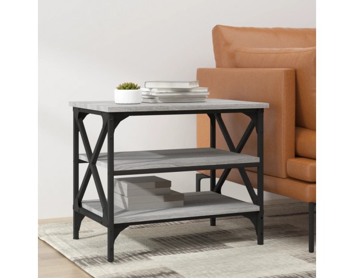 Sonata H Странична маса, cив сонома, 55x38x45 см, инженерно дърво