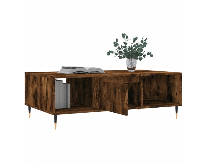 Sonata H Кафе маса, опушен дъб, 104x60x35 см, инженерно дърво