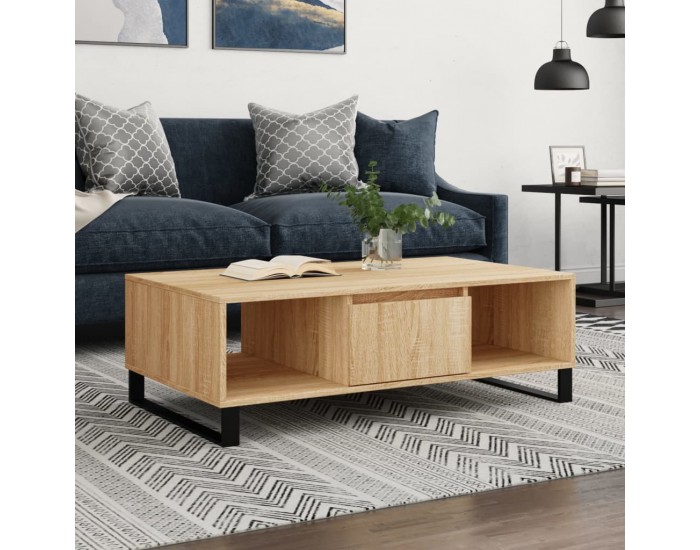 Sonata H Кафе маса, дъб сонома, 104x60x35 см, инженерно дърво