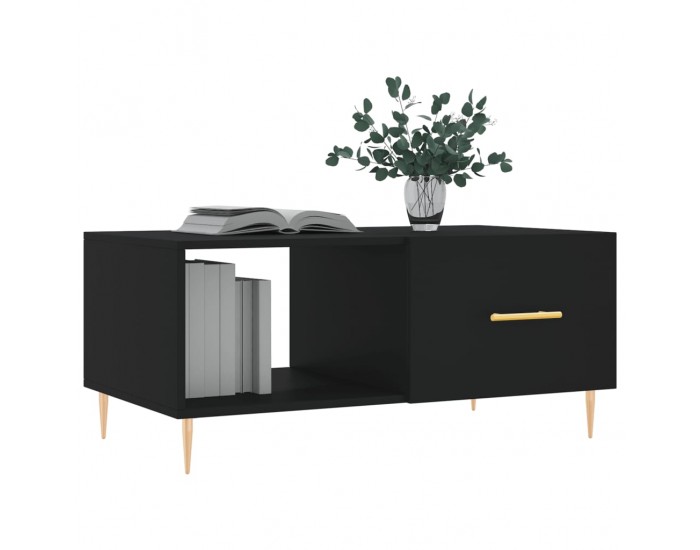 Sonata H Маса за кафе, черна, 90x50x40 см, инженерно дърво