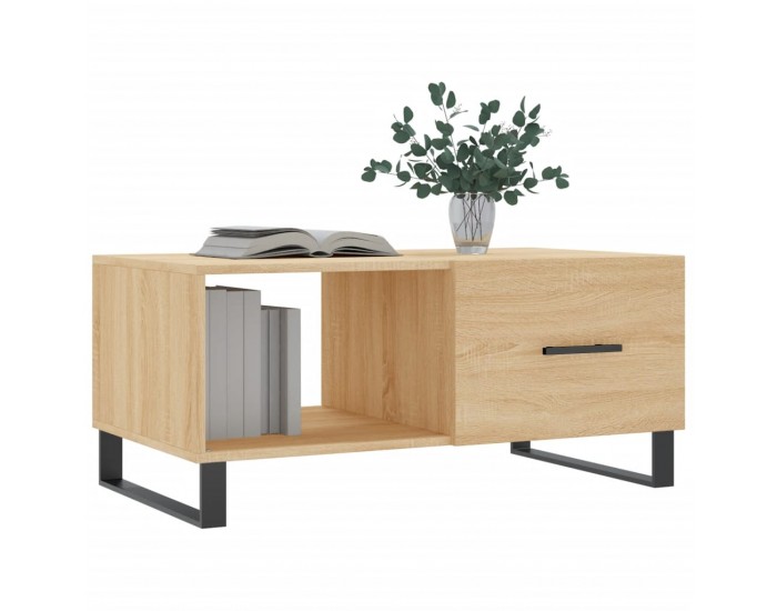 Sonata H Кафе маса, дъб сонома, 90x50x40 см, инженерно дърво