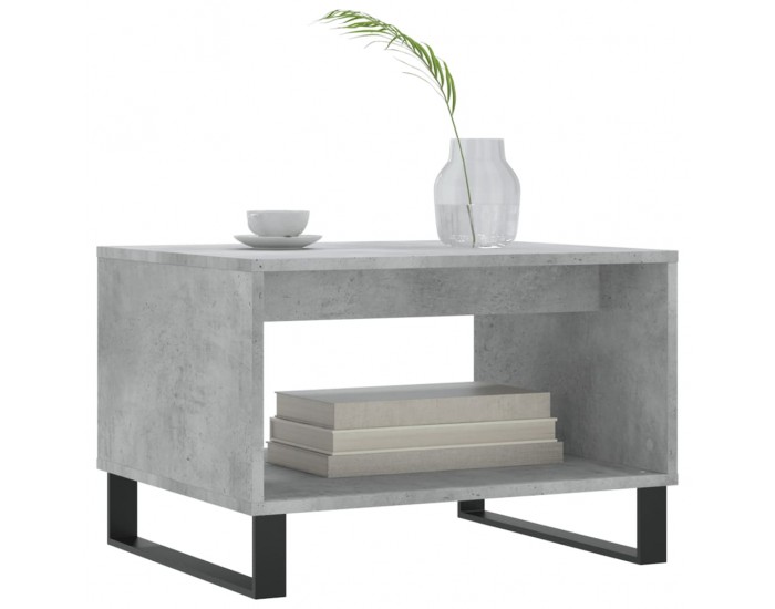 Sonata H Маса за кафе, бетонно сива, 60x50x40 см, инженерно дърво