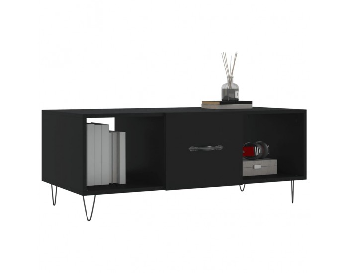 Sonata H Маса за кафе, черна, 102x50x40 см, инженерно дърво