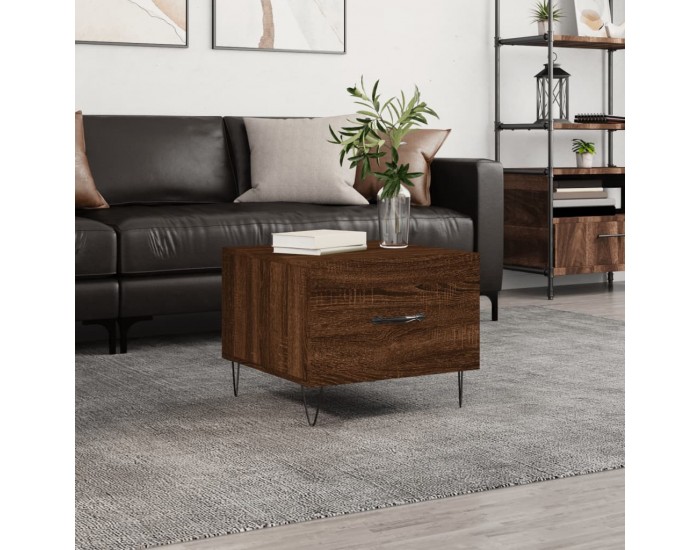 Sonata H Кафе маса, кафяв дъб, 50x50x40 см, инженерно дърво