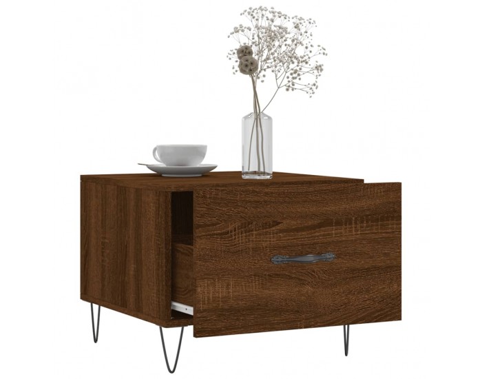 Sonata H Кафе маса, кафяв дъб, 50x50x40 см, инженерно дърво