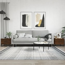 Sonata H Кафе маси, 2 бр, кафяв дъб, 50x50x40 см, инженерно дърво - Холни маси