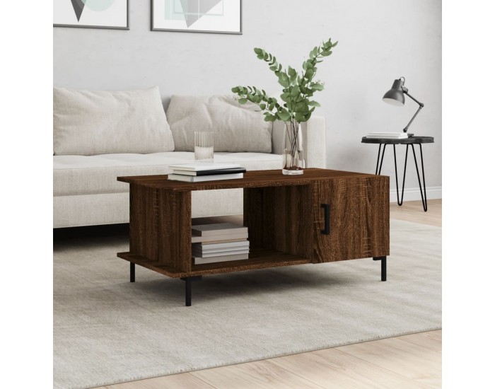 Sonata H Кафе маса, кафяв дъб, 90x50x40 см, инженерно дърво