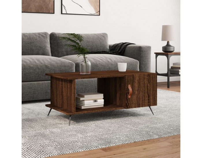 Sonata H Кафе маса, кафяв дъб, 90x50x40 см, инженерно дърво