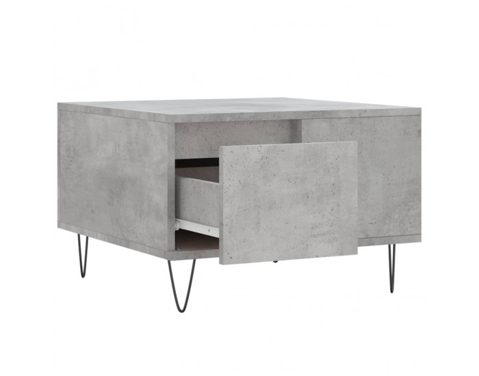 Sonata H Маса за кафе, бетонно сива, 55x55x36,5 см, инженерно дърво