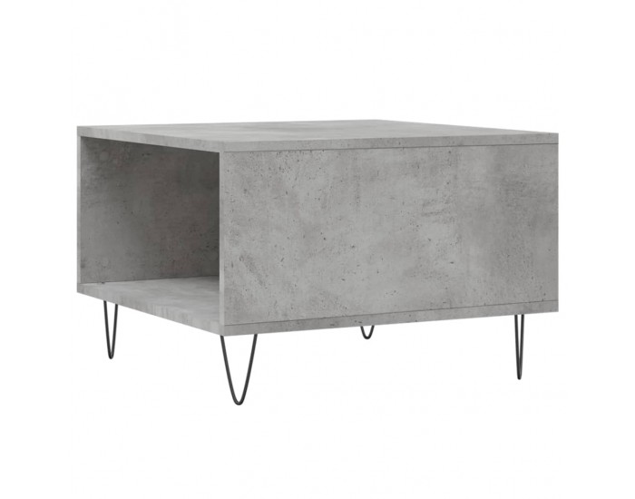 Sonata H Маса за кафе, бетонно сива, 55x55x36,5 см, инженерно дърво