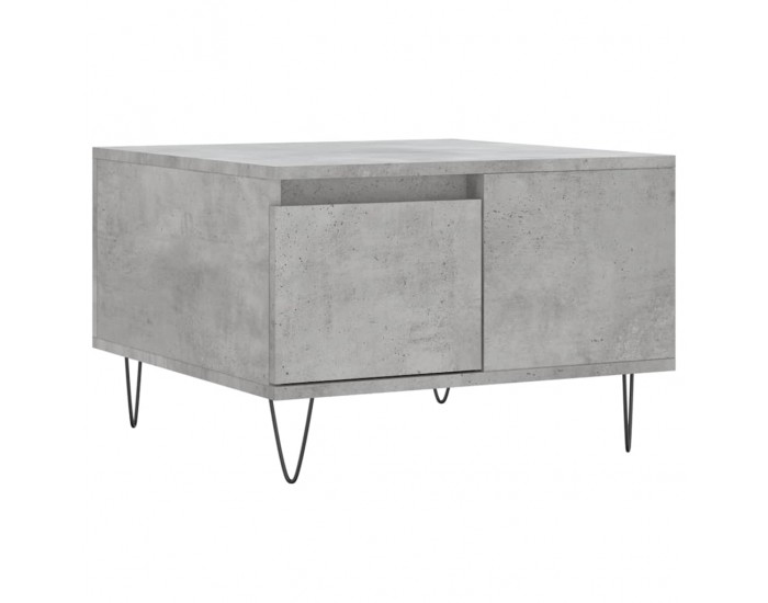 Sonata H Маса за кафе, бетонно сива, 55x55x36,5 см, инженерно дърво