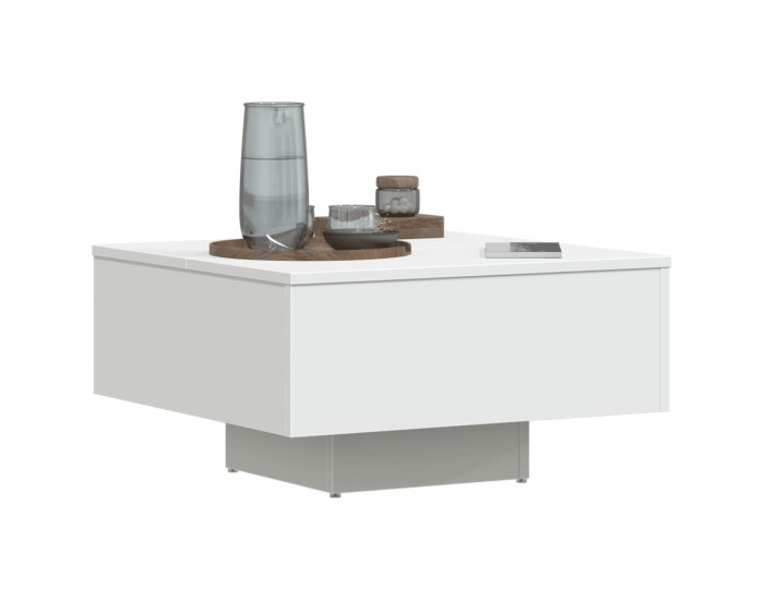 Sonata H Маса за кафе, бяла, 60x60x31,5 см, инженерно дърво