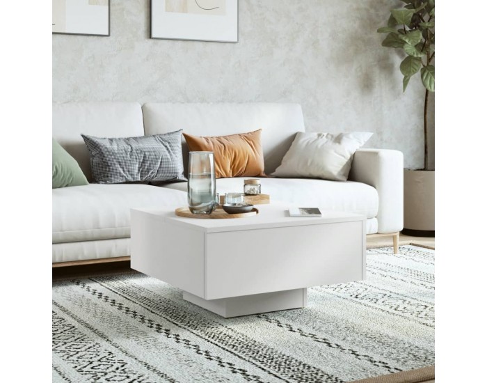 Sonata H Маса за кафе, бяла, 60x60x31,5 см, инженерно дърво