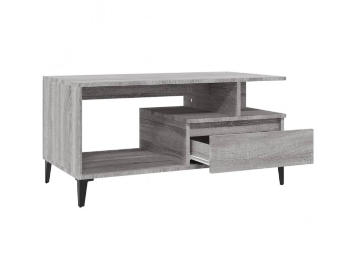 Sonata H Маса за кафе, сив сонома, 90x49x45 см, инженерно дърво