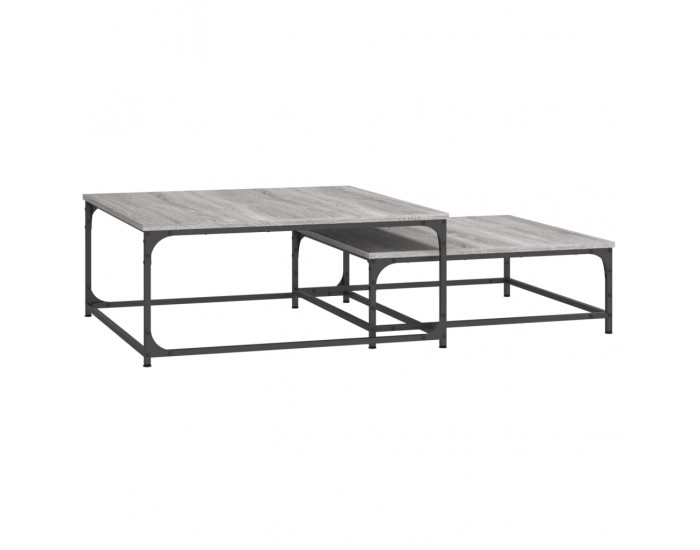 Sonata H Стифиращи кафе маси, 2 бр, сив сонома, инженерно дърво