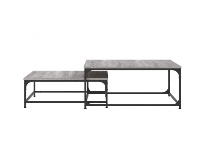 Sonata H Стифиращи кафе маси, 2 бр, сив сонома, инженерно дърво