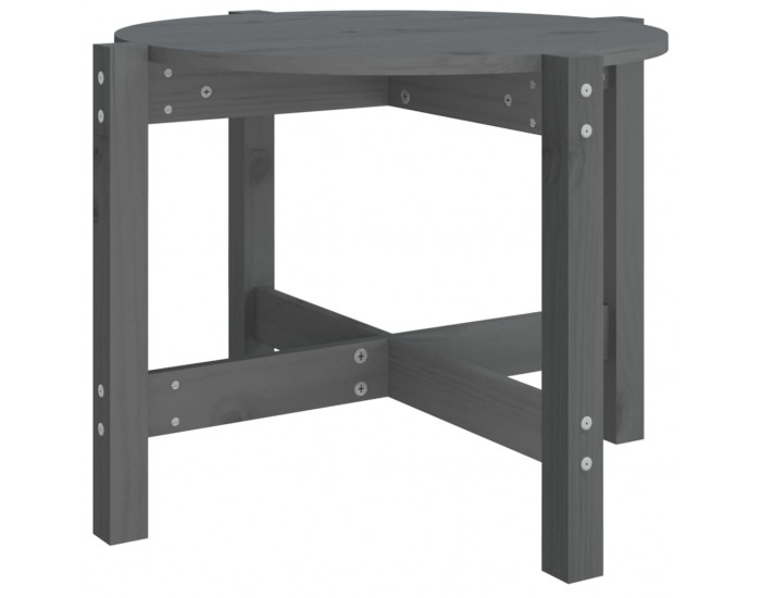 Sonata H Кафе маса, сива, Ø 62,5x45 см, борово дърво масив