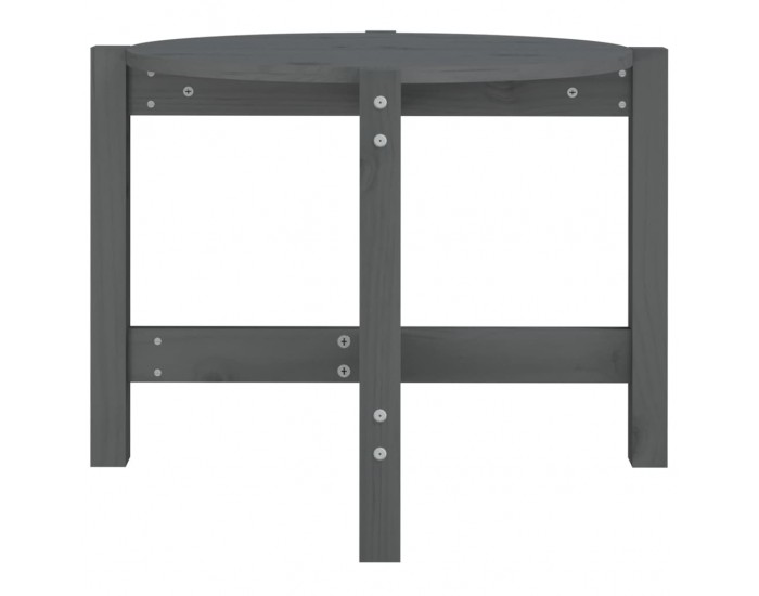 Sonata H Кафе маса, сива, Ø 62,5x45 см, борово дърво масив