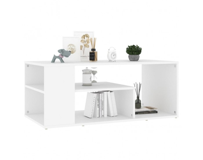 Sonata H Маса за кафе, бяла, 100x50x40 см, инженерно дърво