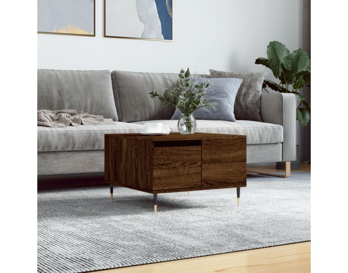 Sonata H Кафе маса, кафяв дъб, 55x55x36,5 см, инженерно дърво