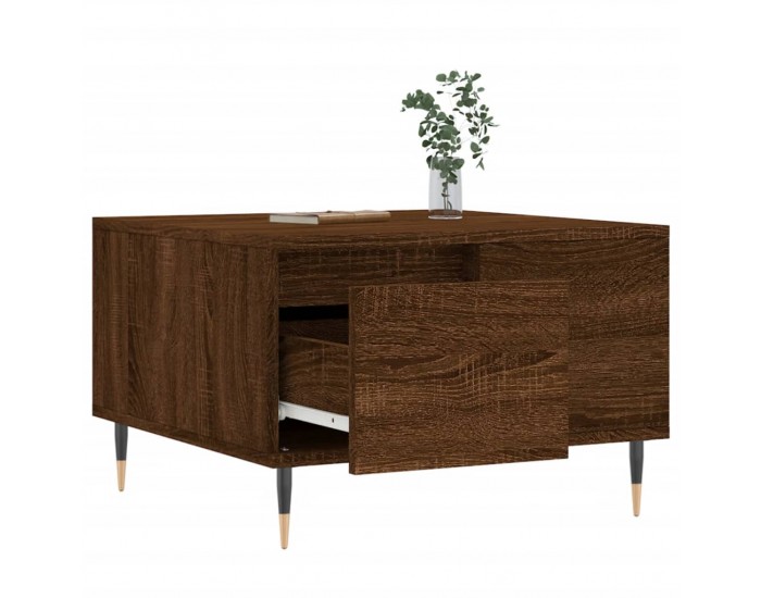 Sonata H Кафе маса, кафяв дъб, 55x55x36,5 см, инженерно дърво