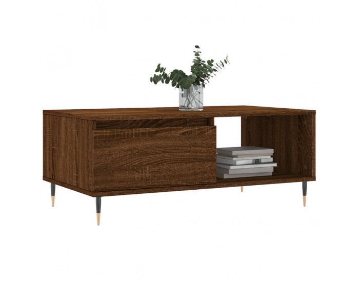 Sonata H Кафе маса, кафяв дъб, 90x50x36,5 см, инженерно дърво