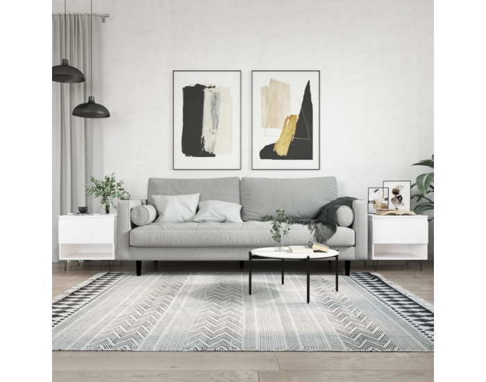 Sonata H Маси за кафе, 2 бр, бели, 50x46x50 см, инженерно дърво