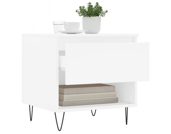 Sonata H Маси за кафе, 2 бр, бели, 50x46x50 см, инженерно дърво