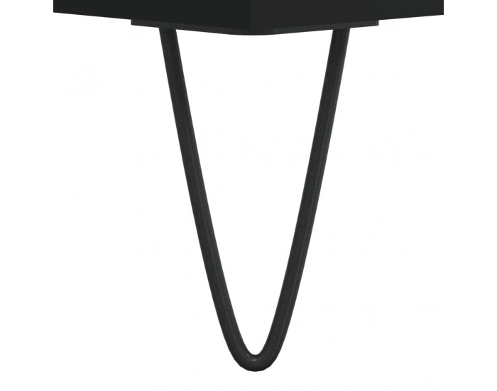 Sonata H Кафе маса, черна, 60x44,5x45 см, инженерно дърво