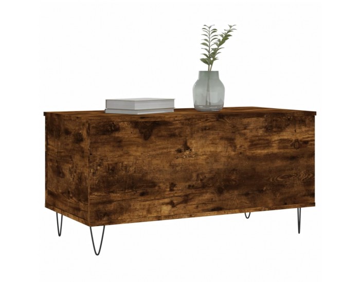 Sonata H Кафе маса, опушен дъб, 90x44,5x45 см, инженерно дърво