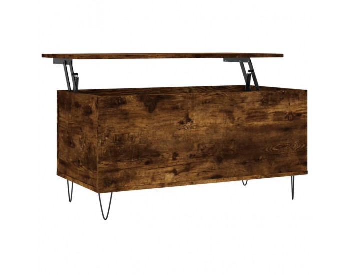 Sonata H Кафе маса, опушен дъб, 90x44,5x45 см, инженерно дърво