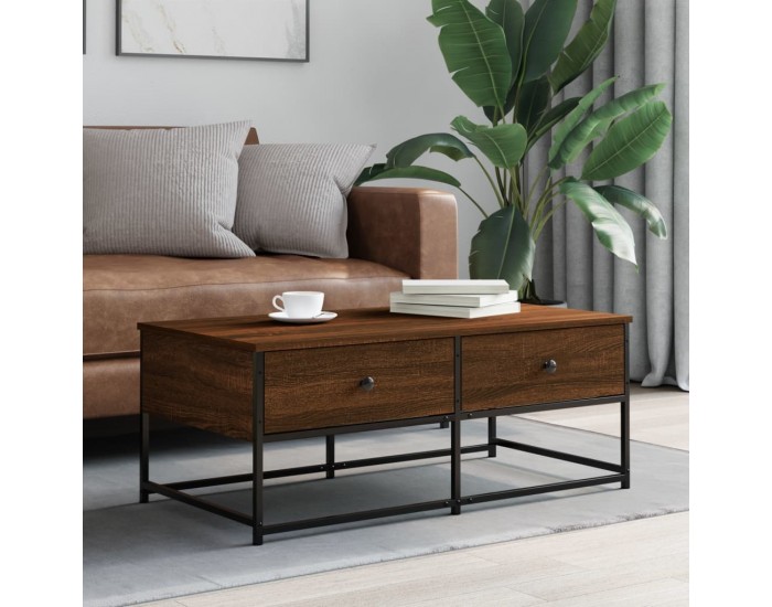 Sonata H Кафе маса, кафяв дъб, 100x51x40 см, инженерно дърво